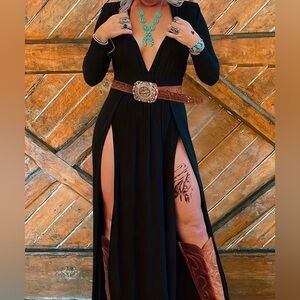 Elegant Black Long Sleeve Dress